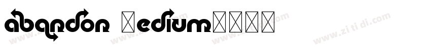 Abandon Medium字体转换